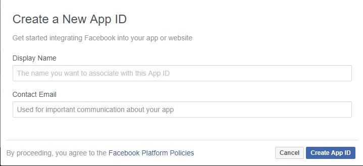 Create App ID