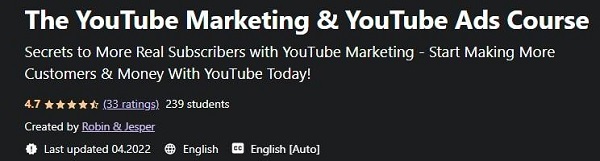 The YouTube Marketing & YouTube Ads Course
