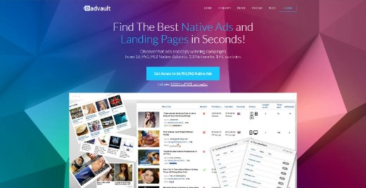 Лендинг AdVault