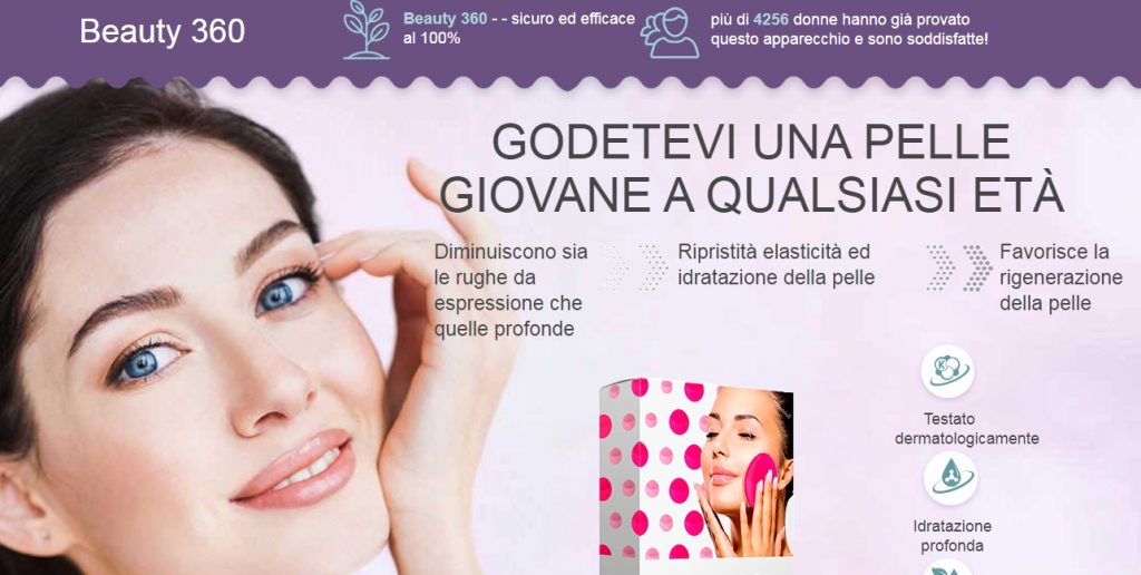 An example of a landing page for the BEAUTY offer for Italy
