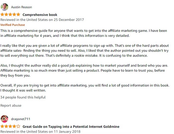Positive feedback on the book