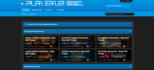 Main page of the forum