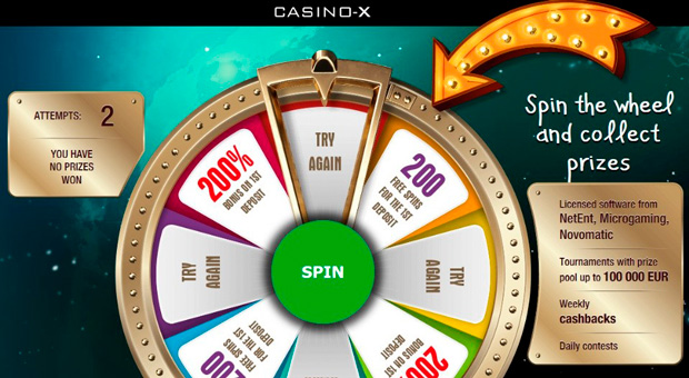 Посадочная страница Casino-X