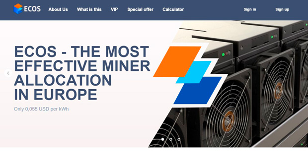 Лендинг Ecos Mining Farm