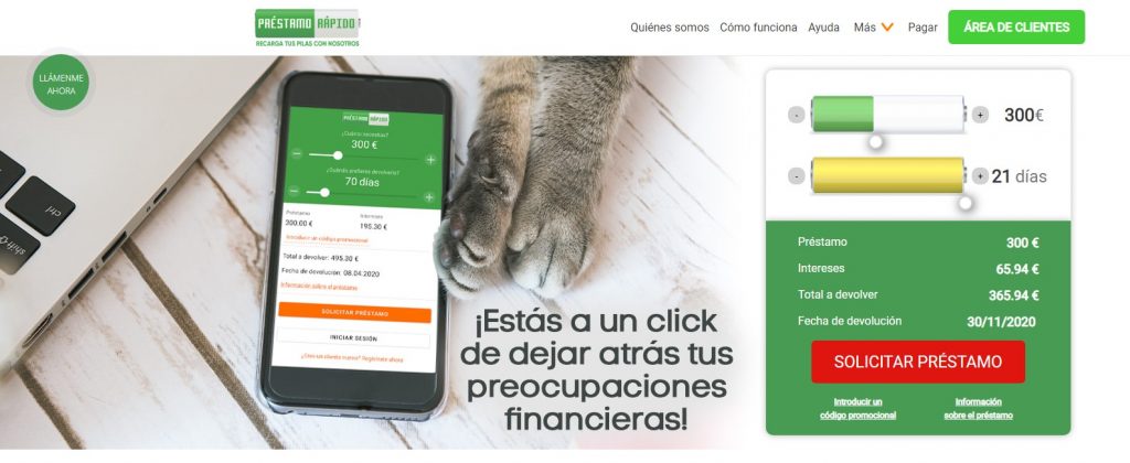 The updated landing page for the Spanish market