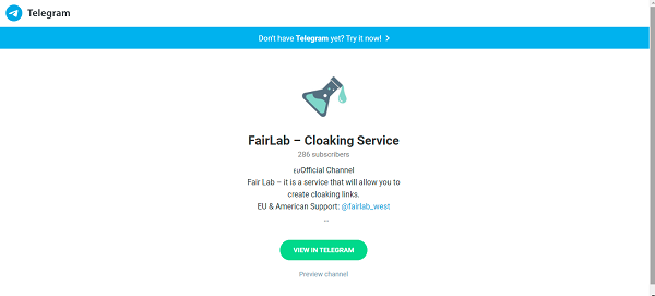 Один из каналов FairLab в Telegram