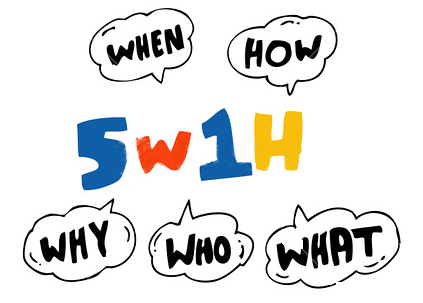 Sometimes the method is called 5W + 1H - the question How? is added - how to solve a client's problem