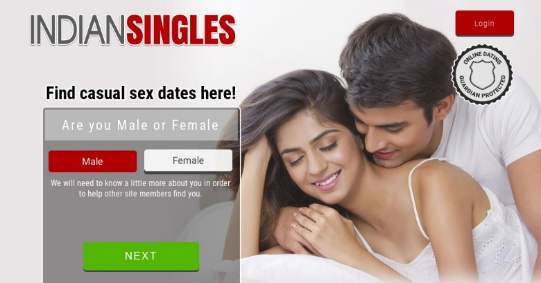 Landing page for indiansingles.in