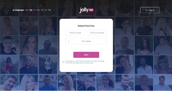 Лэндинг Jolly.me Mainstream Dating