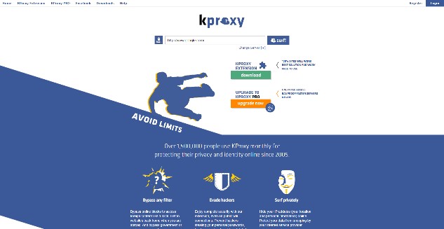 Главная страница KProxy