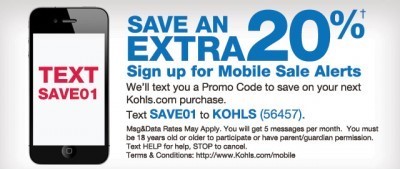 A 20% discount when placing an order from a smartphone is a great enticement to place the order now, and not postpone it until the user gets home