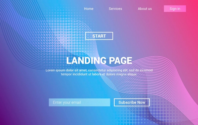 The landing page is your calling card