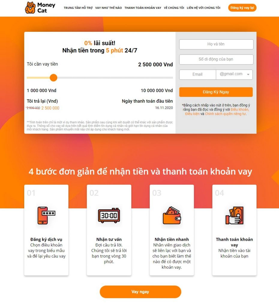 Vietnamese landing page