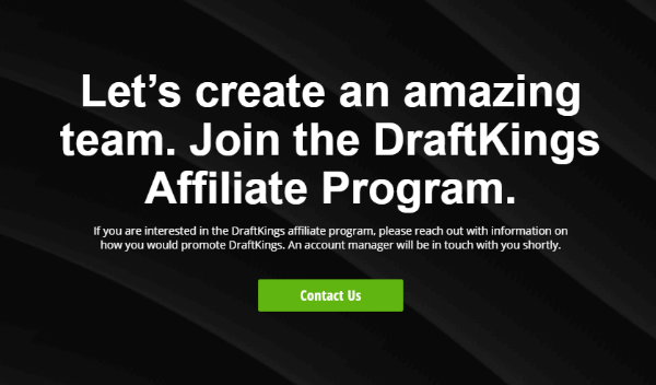 Лендинг афилатки Draft Kings