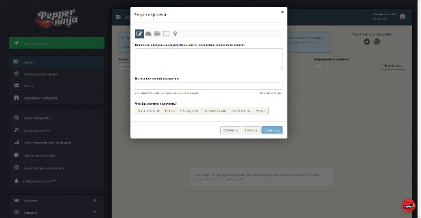 Личный кабинет Pepper.Ninja, интерфейс только на русском
