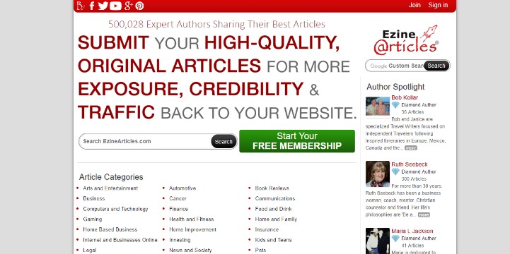 An example of a website