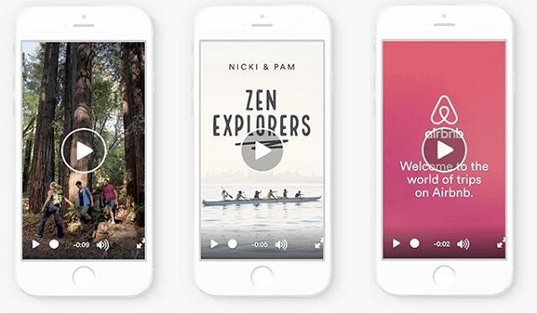 Пример статичных и видео сторис Airbnb