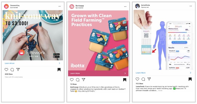 Example of an ad made with official Instagram targeted advertising system