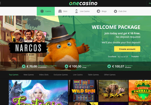 Home page ONE CASINO