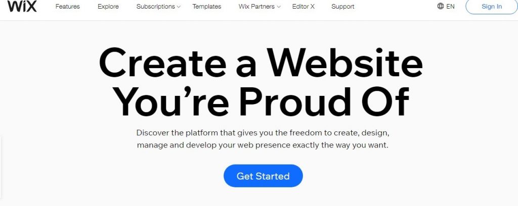 Website builder WIX